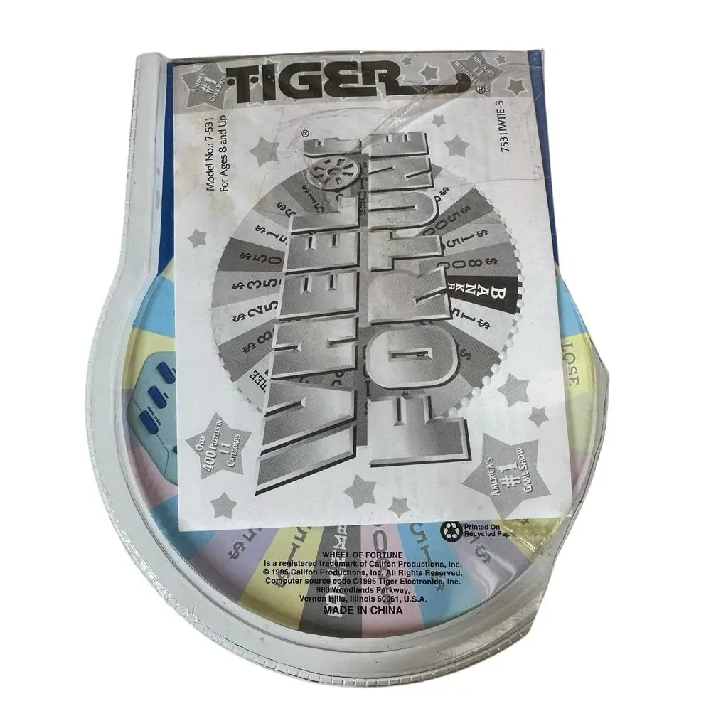 Vintage Wheel Of Fortune Game Cartridge #4 by Tiger 1995